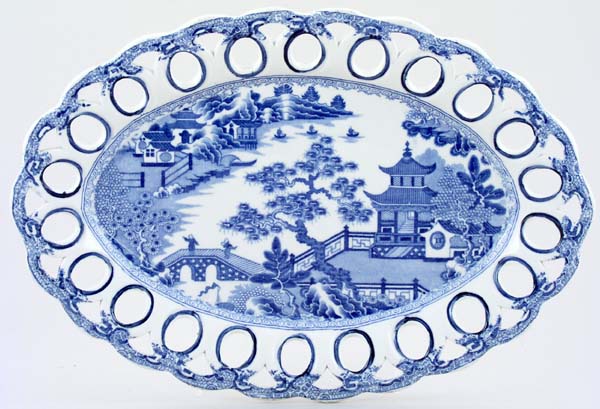 Platter pierced rim c1810